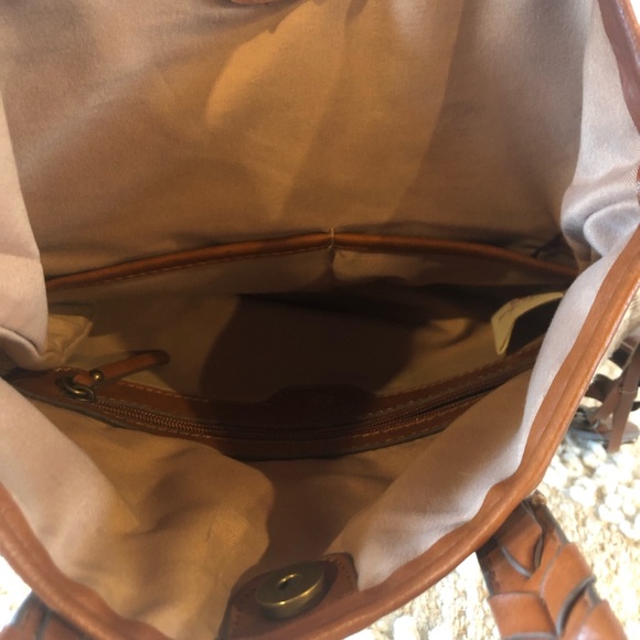 Lucky Brand Great Condition Bucket Bag Purse - Boho Bohemian Linen / Cotton - Picture 5 of 8